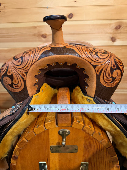 15” Klassy Cowgirl Turquoise Royale Barrel Racing Saddle - Limited Edition