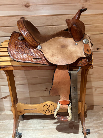 13” Circle Y Youth Bear Trap Barrel Racing Western saddle Model 2040