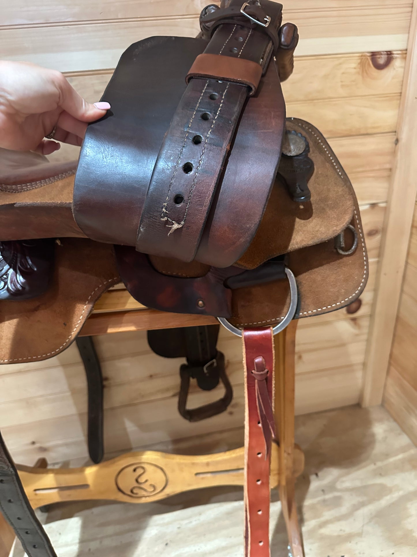 16” Billy Cook Maker Sulphur,OK Western Flat Seat Cutter Western Saddle Model 7538