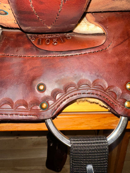 17” Billy Cook CJ Trail Sulphur,OK Western Saddle Model 1537