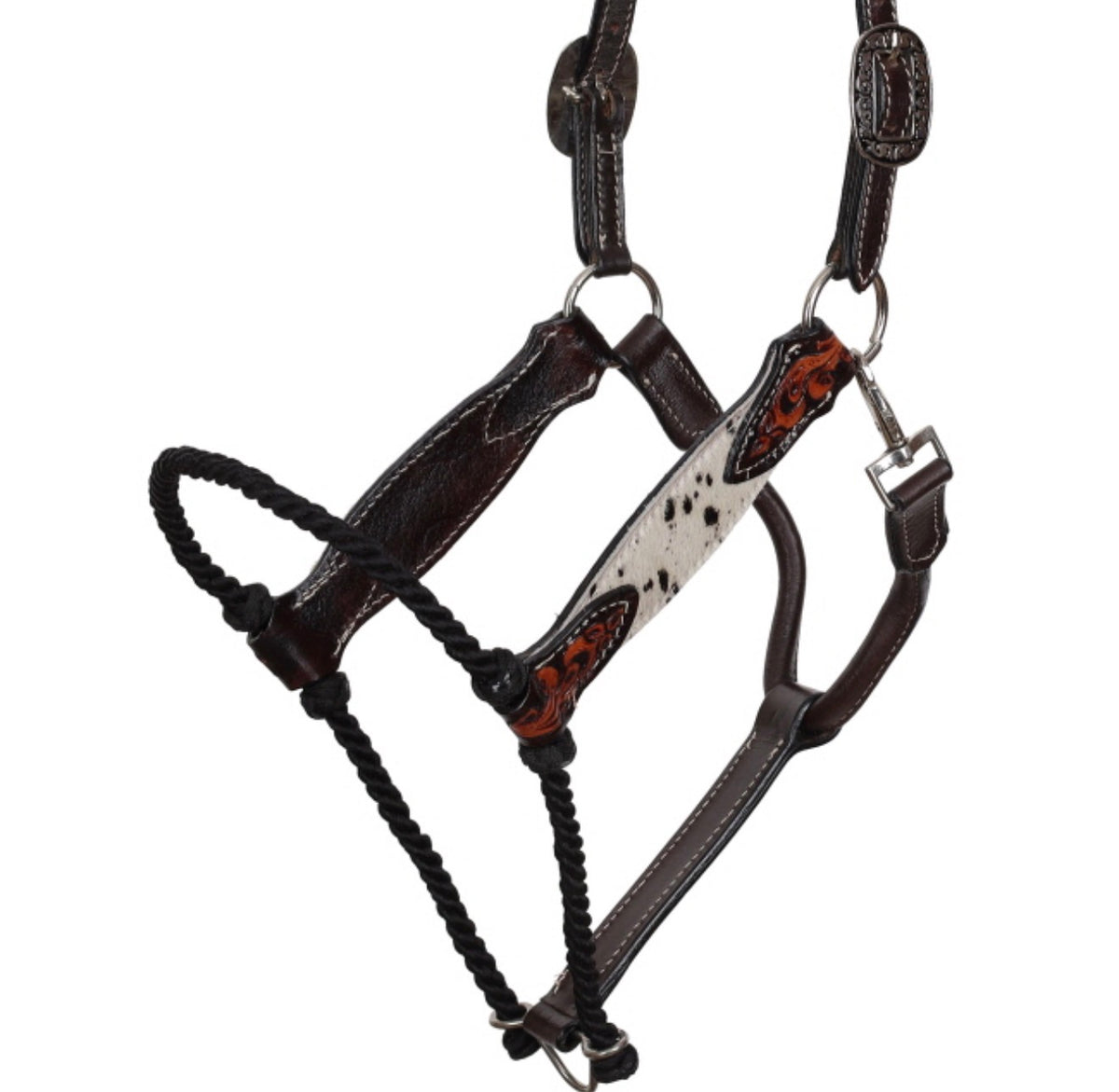 Iris Lariat Noseband Hybrid Leather Halter