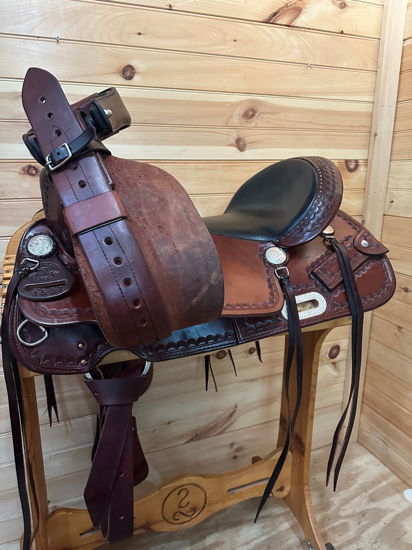 17” Billy Cook CJ Trail Sulphur,OK Western Saddle Model 1537