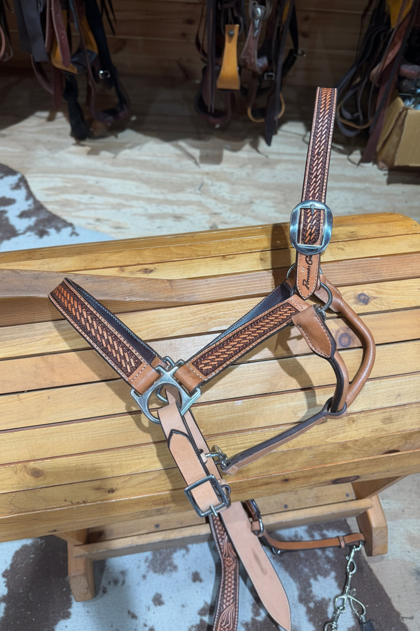 Professional’s Choice Medium Oil Basketweave Leather Halter