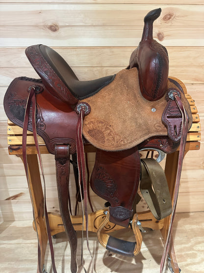 13” DC Western Sunflower Barrel Racing Saddle