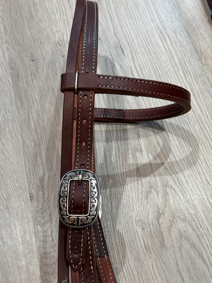 Jeremiah Watt Browband Quick Change Headstall– Premium Amish Leather by Spur Creek Tack