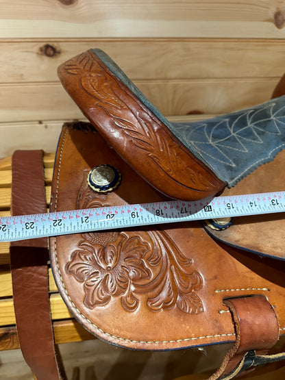 14” Tex Tan Hereford Youth Barrel Racing Western Saddle Model 08-81020N4