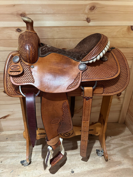 14.5” Billy Cook Basket Stamped Ladies All Around Western Saddle 2046
