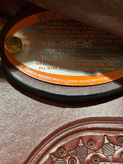16” Circle Y Buffalo Gap Trail Western Saddle Model 2614
