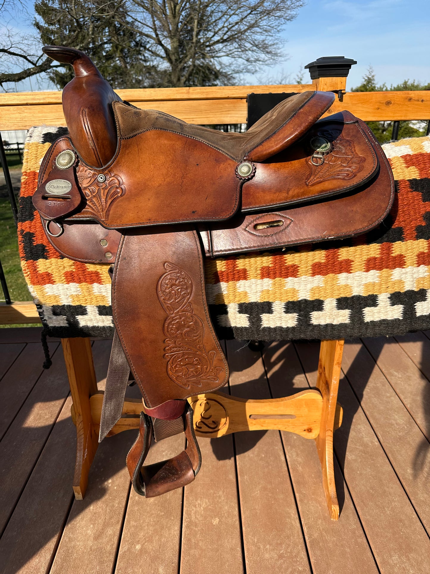 15” Crates Saddlery Western Trail Saddle Model 2133