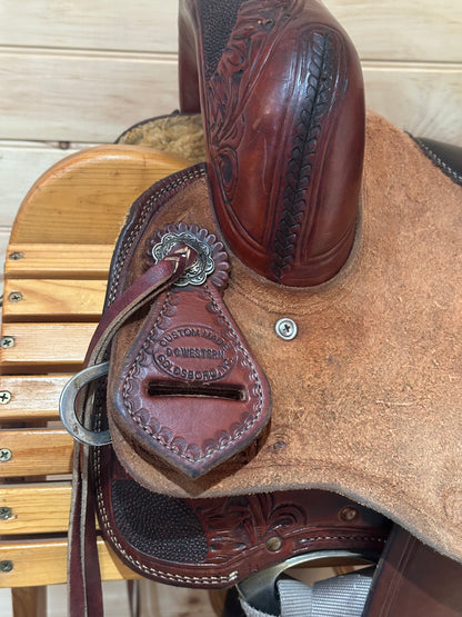 13” DC Western Sunflower Barrel Racing Saddle