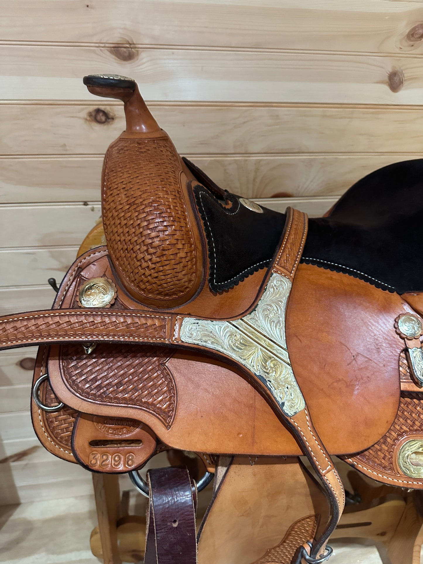 15” Billy Cook Genuine Sulphur OK Western Show Saddle Model 3298