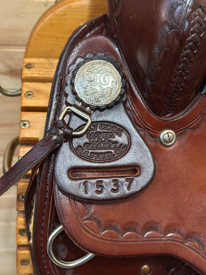 17” Billy Cook CJ Trail Sulphur,OK Western Saddle Model 1537