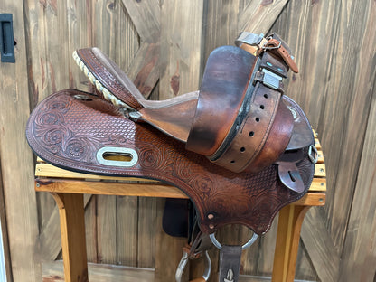 15” Circle Y Velocity Flex-Lite Barrel Racing Saddle