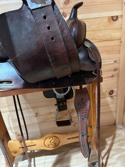 16” Tex Tan Hereford Round Skirt Western Trail Saddle Model 08-797C6