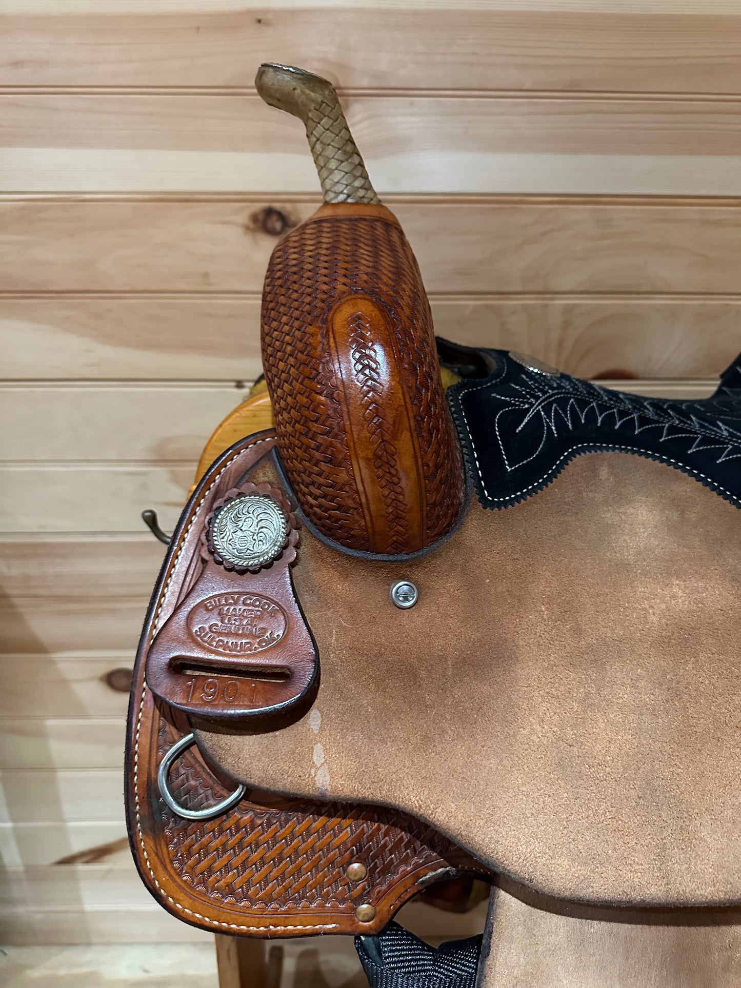 15” Billy Cook Maker Sulphur,OK Barrel Racing Saddle Model 1901