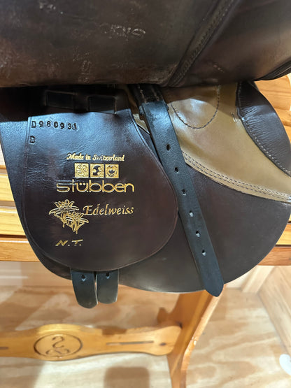 17” Stubben Edelweiss Close contact/Jumping Saddle D/31cm