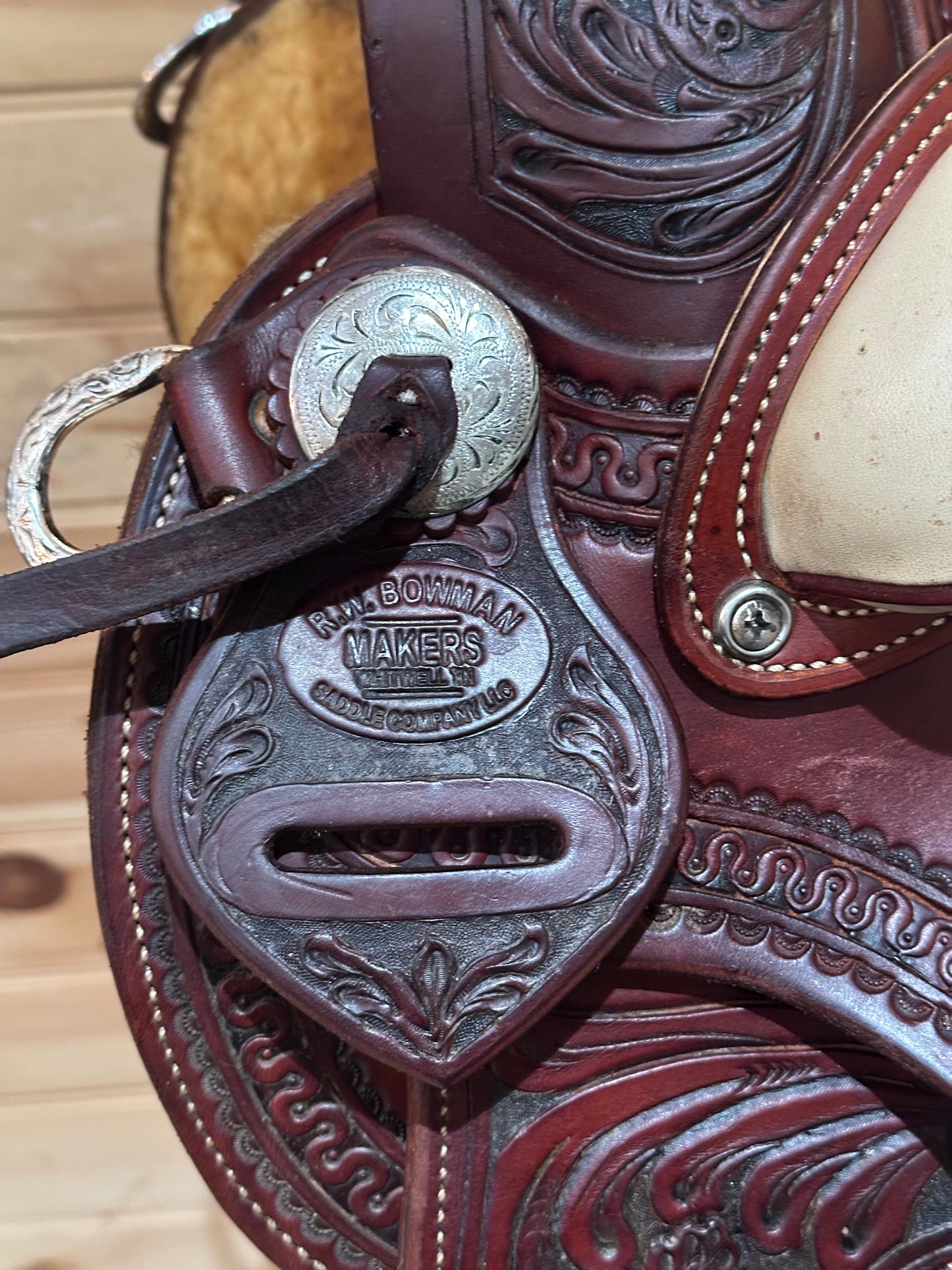 18” RW Bowman B-Light Silver Western Ranch Trail Saddle Model 9478