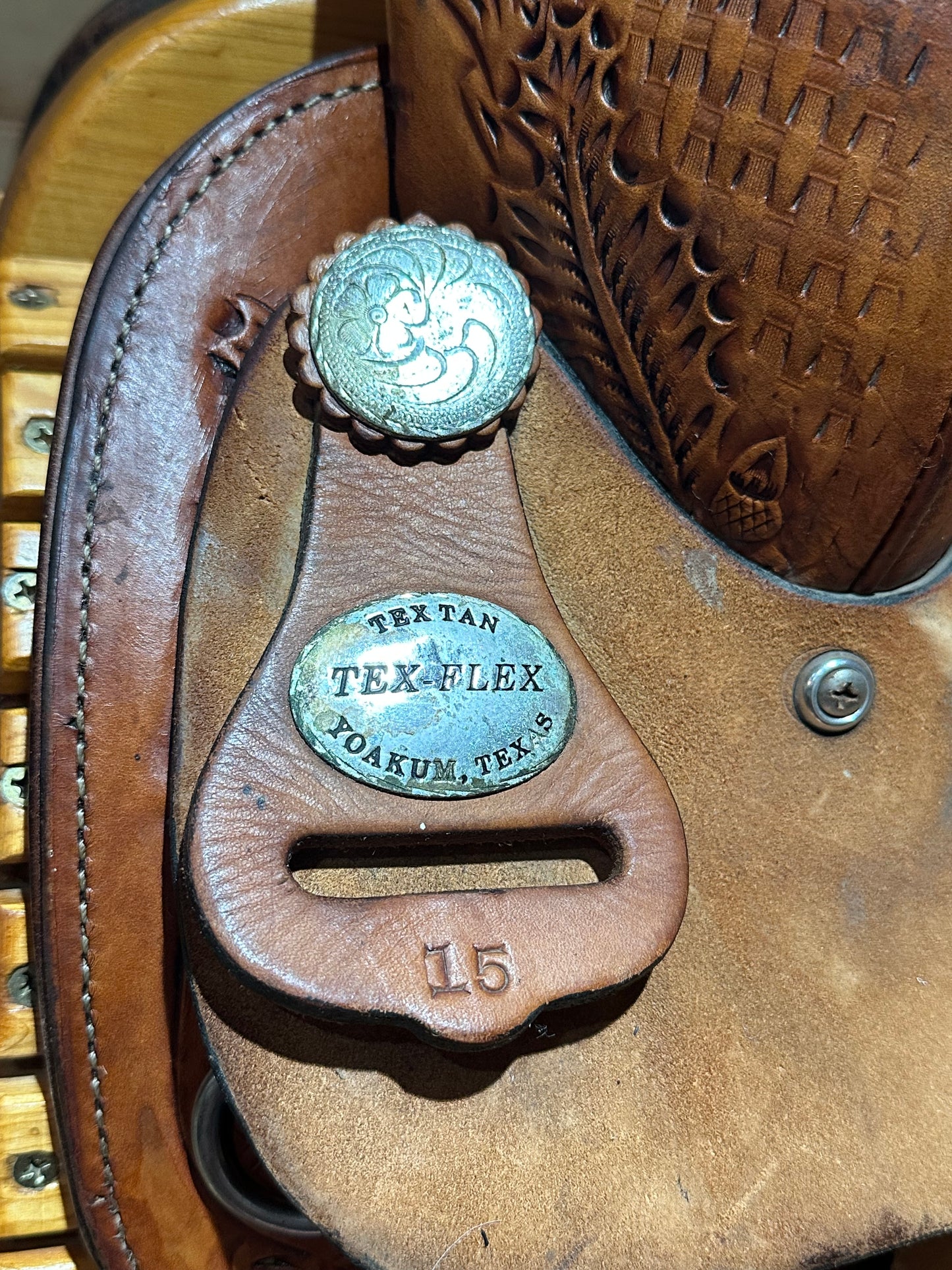 15” Tex Tan Tex-Flex Barrel Racing Western Saddle