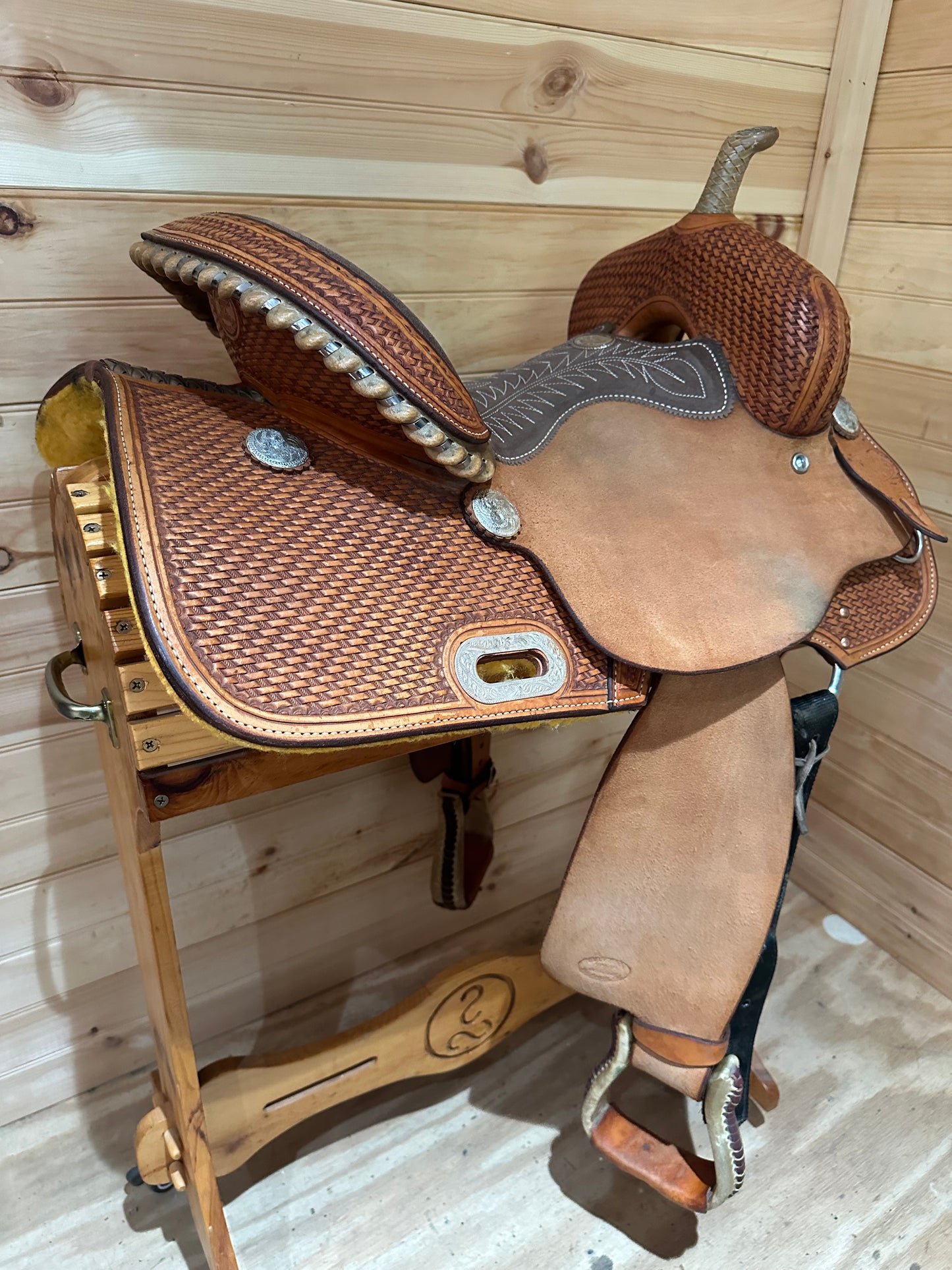 15” Billy Cook Maker Sulphur,OK Barrel Racing Saddle Model 1901