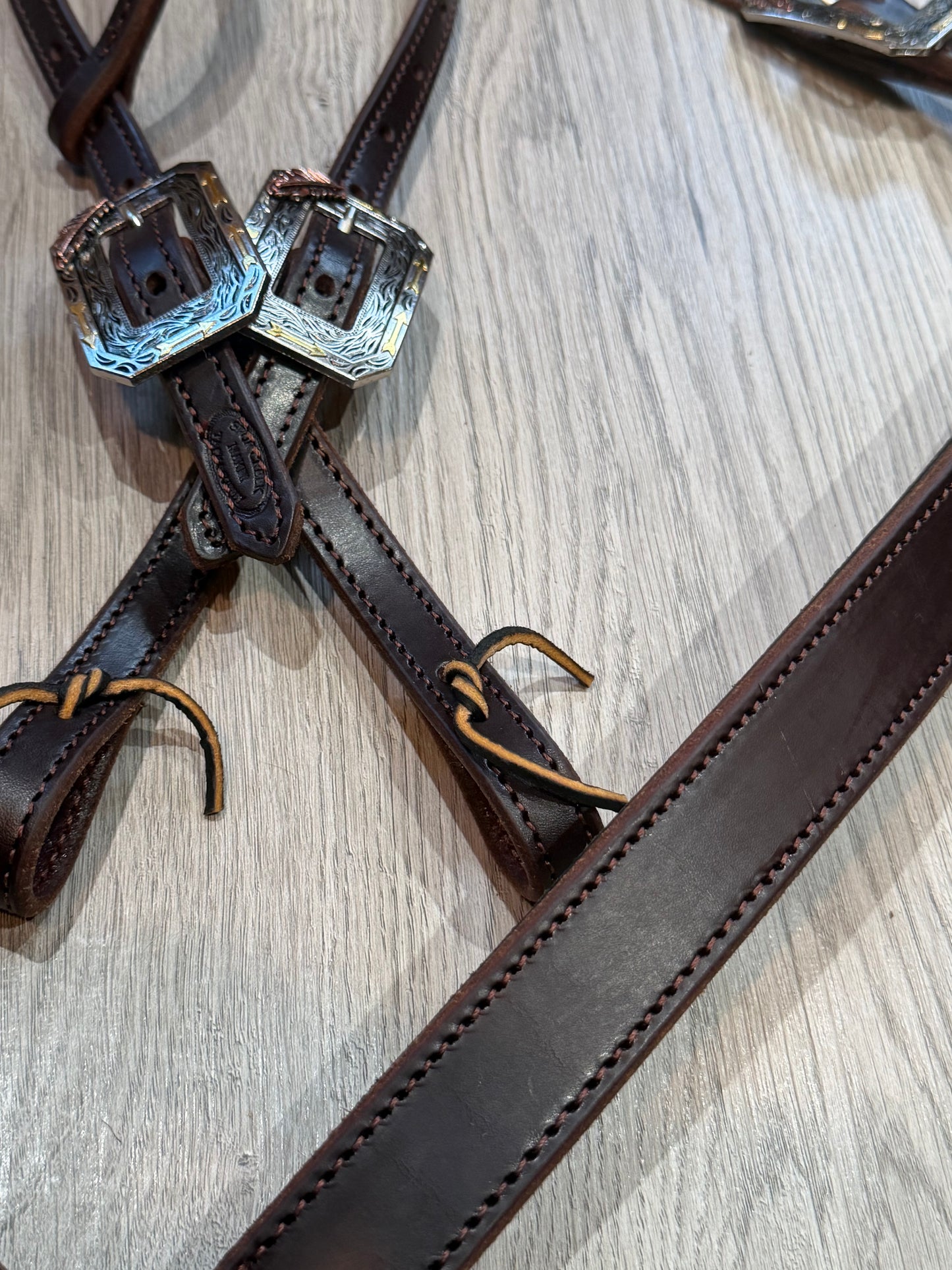 Feather & Arrow Breast Collar – Premium Amish Leather by Spur Creek Tack