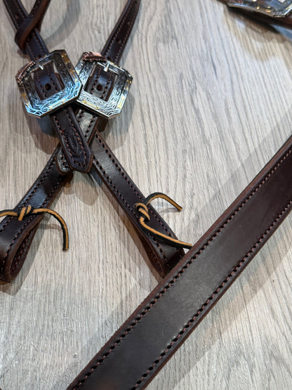 Feather & Arrow Breast Collar – Premium Amish Leather by Spur Creek Tack
