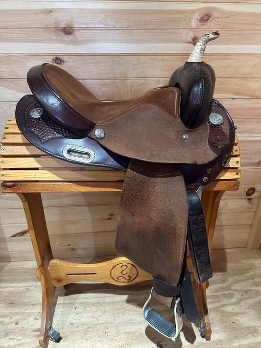 15” Circle Y Barrel Racing Saddle Model 3044