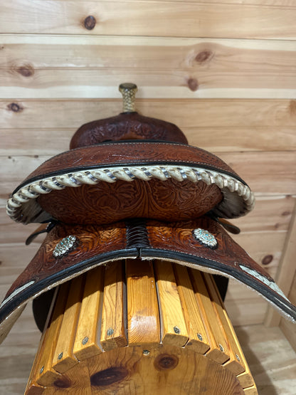 14” Circle Y High Horse Proven Aurora Barrel Racing Saddle Model 6215