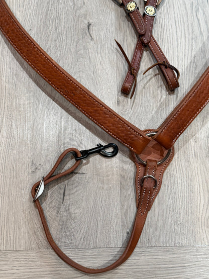 Daisy Breast Collar – Premium Amish Leather by Spur Creek Tack