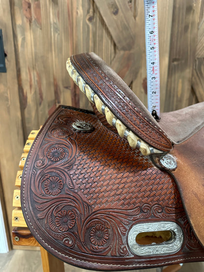 15” Circle Y Velocity Flex-Lite Barrel Racing Saddle