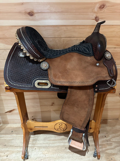 15” Billy Cook Maker Sulphur, OK Barrel Racing Saddle Model 1530