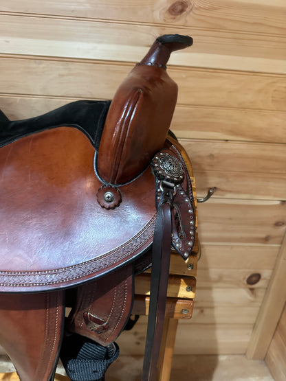 16.5” Allegany Mountain Saddlery All Around Western Trail Saddle