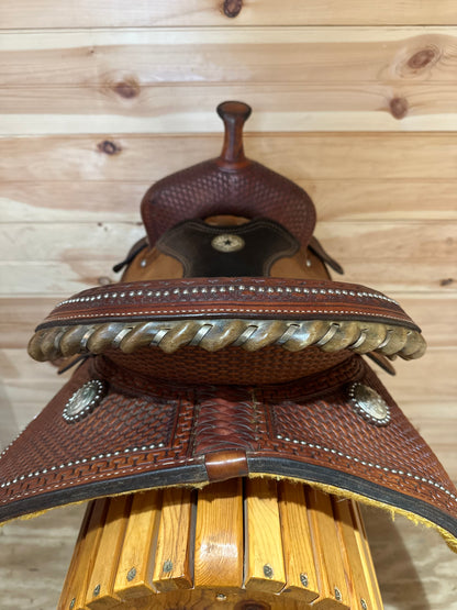 14.5” Texas Best by American Saddlery Barrel Racing Western Saddle Model 1178