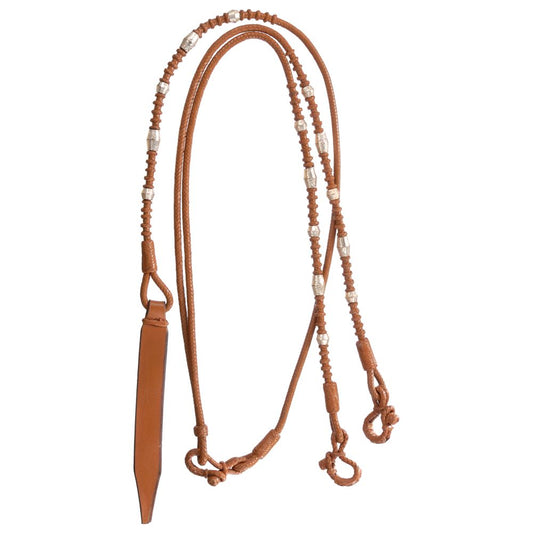 Royal King Braided Romal Reins with Silver Ferrules