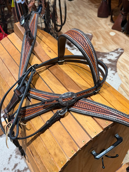 Professional’s Choice Rawhide Laced Browband Headstall & Breast Collar Tack set