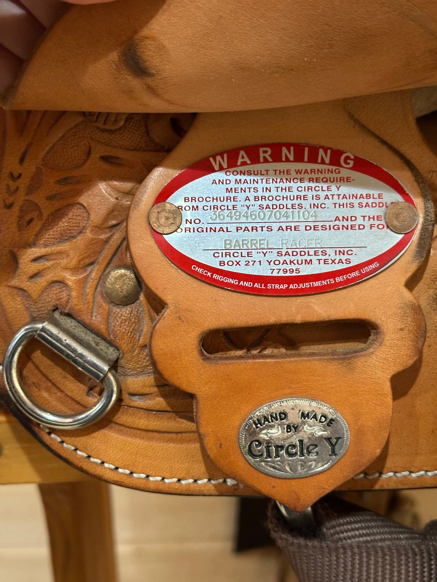 16” Circle Y Proven Barrel Racing Saddle Model 3649