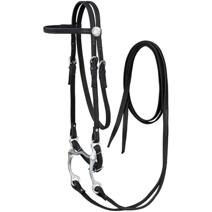 King Series Nylon Browband Bridle with Leather Overlay