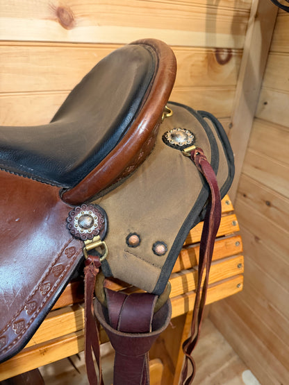15” Imus 4-Beat Elite Gaited Endurance Trail Saddle & Matching Breast Collar