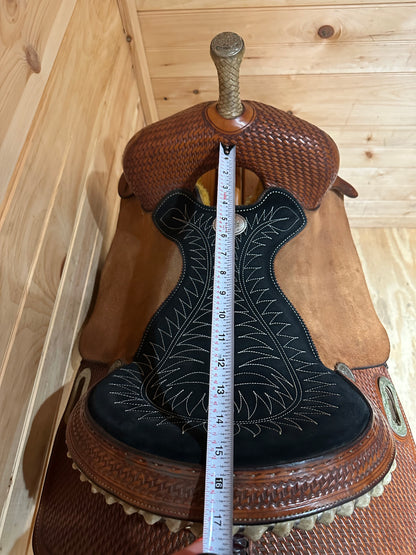 15” Billy Cook Maker Sulphur,OK Barrel Racing Saddle Model 1901