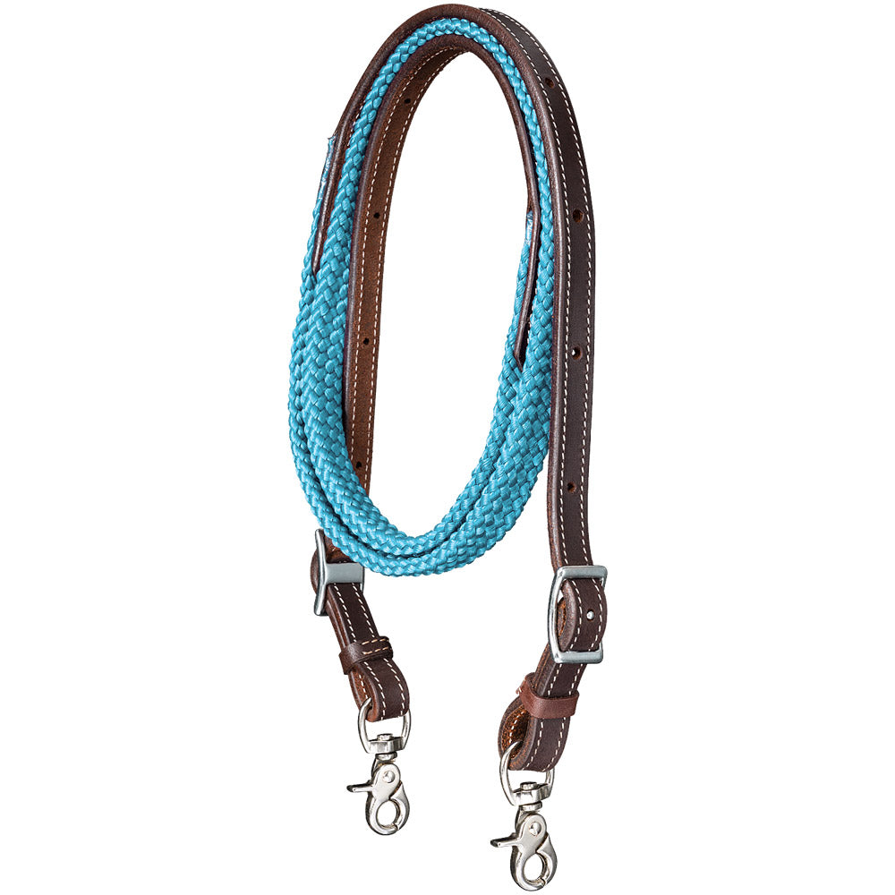 Tough1 Harness Leather Loop Rein with Poly Center