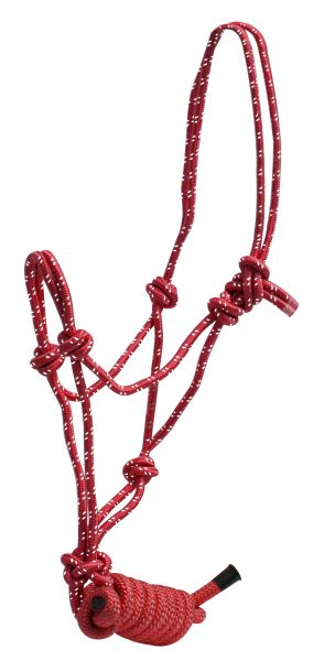 Braided Speckled Cowboy Know Rope Halter with Removable Matching 7.5ft Lead Rope