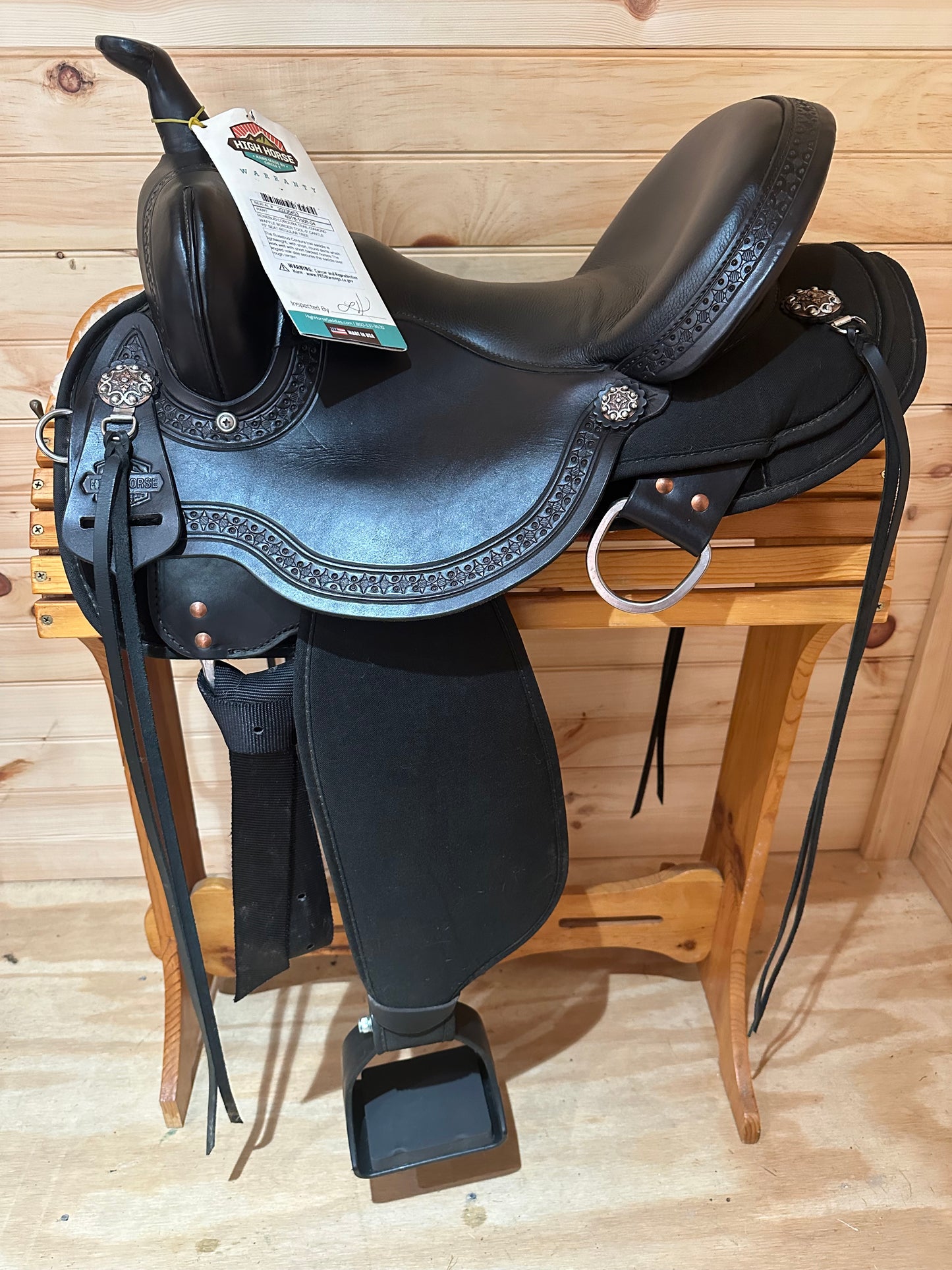 15” Circle Y High Horse Rosebud Cordura Western Trail Saddle Model 6918