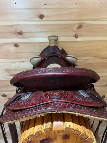 18” RW Bowman B-Light Silver Western Ranch Trail Saddle Model 9478