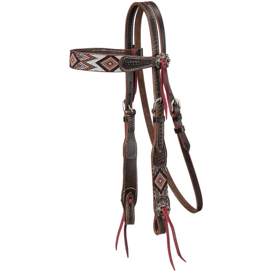 Tough1 Sienna Beaded Browband Headstall