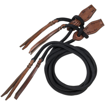 Royal King Cord Split Reins with Slobber Straps