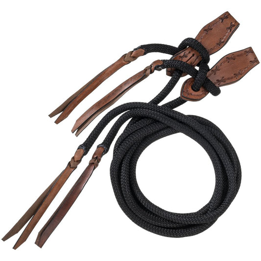 Royal King Cord Split Reins with Slobber Straps