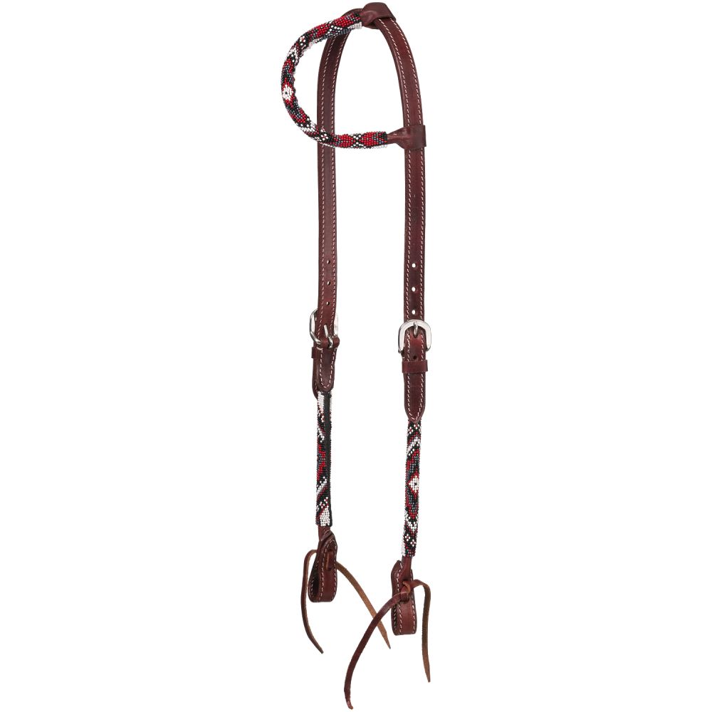 Royal King Beaded Diamond Single Ear Headstall