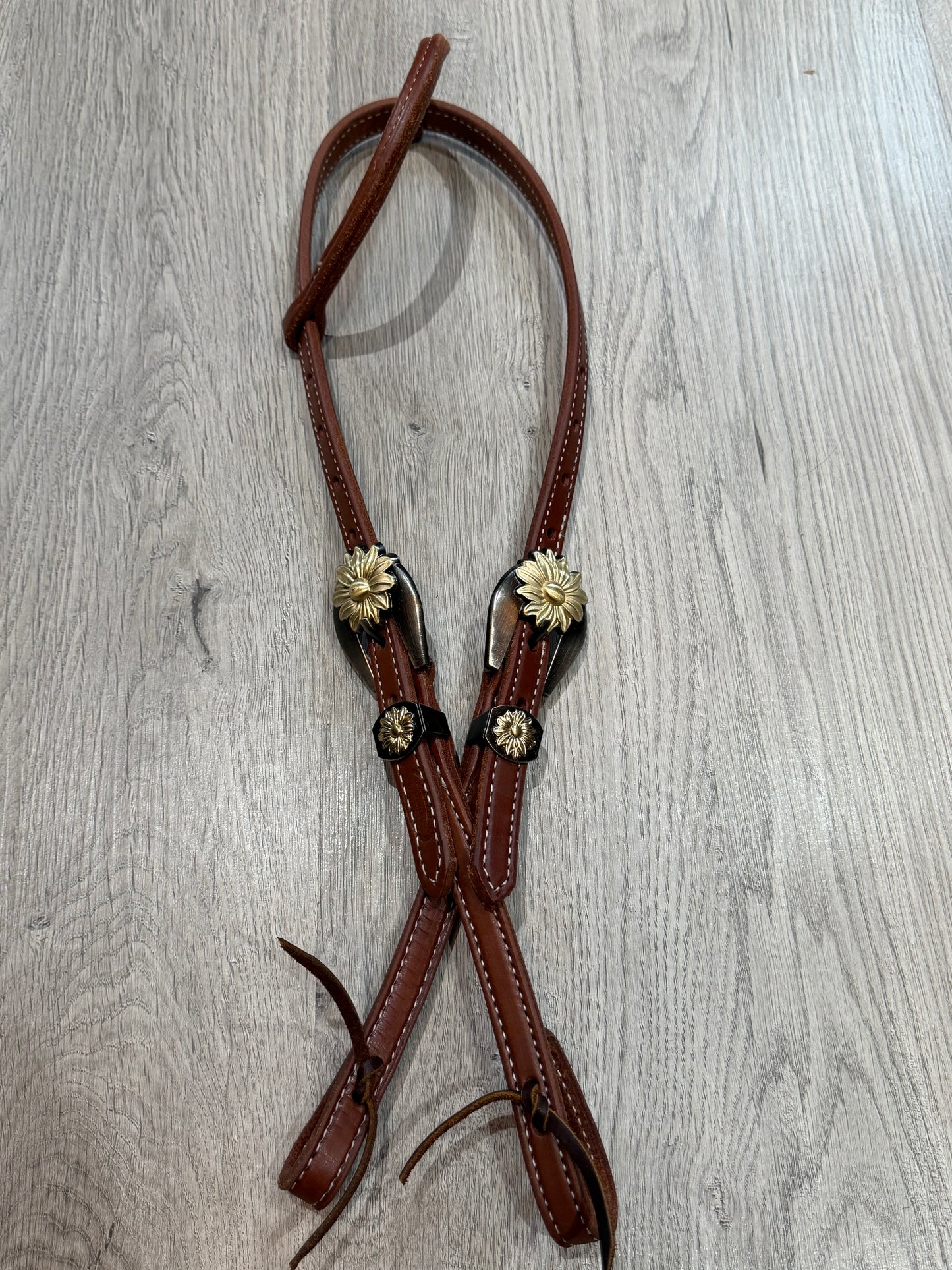 Daisy One Ear Headstall– Premium Amish Leather by Spur Creek Tack