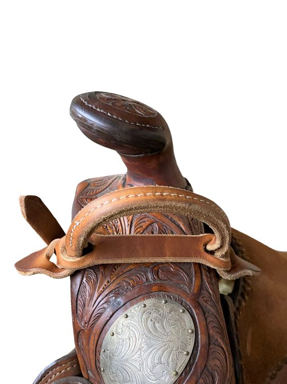 American Made Harness Leather Pommel Night Latch - Grab Handle