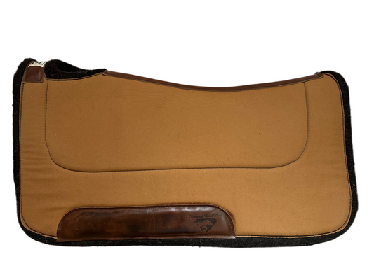 Diamond Wool Contour Western Saddle Pad, 32”L x32”L x1”