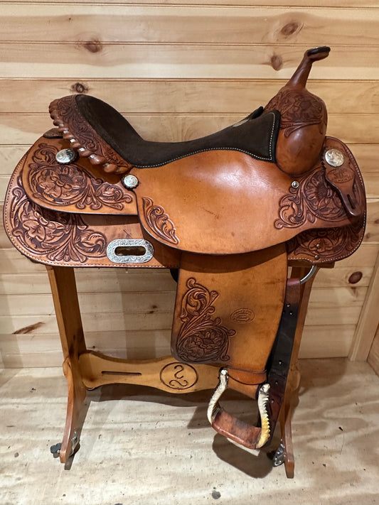 16.5” Billy Cook Maker Sulphur,OK Western Trail Saddle Model 8934